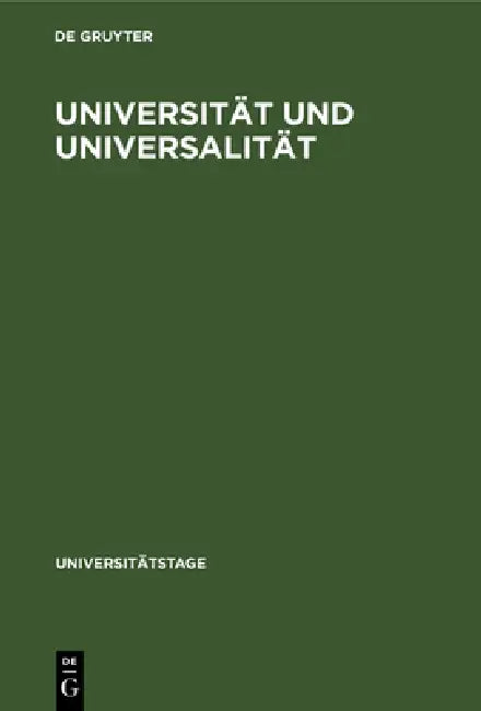 Universität und Universalität by No Contributor
