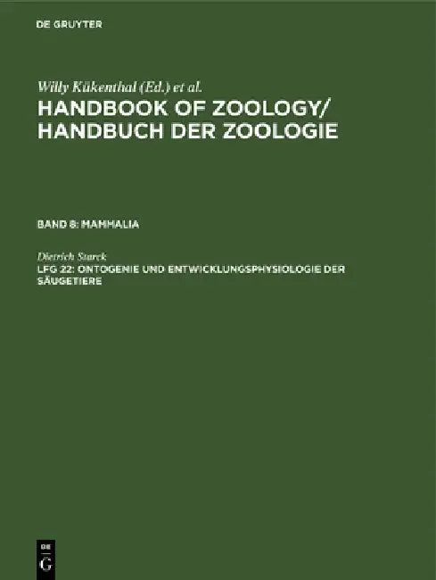Ontogenie Und Entwicklungsphysiologie Der Säugetiere by Dietrich Starck