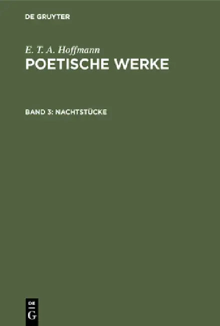 Nachtstücke by Walter Wellenstein, E. T. a. Hoffmann