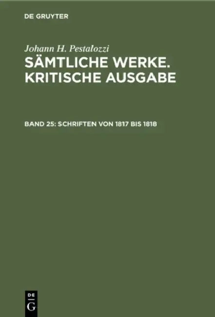 Schriften von 1817 bis 1818 by Emanuel Dejung, Roland Stiefel