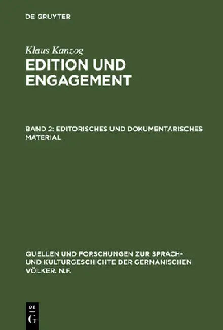 Editorisches und dokumentarisches Material by Klaus Kanzog