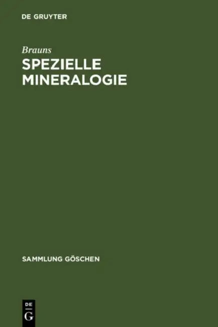 Spezielle Mineralogie by Brauns, Karl F. Chudoba
