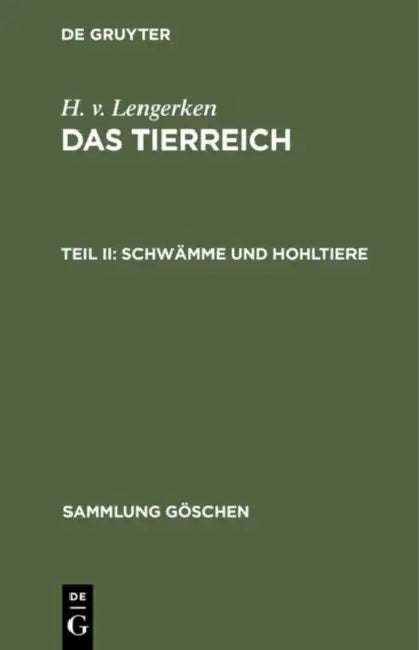 Schwämme und Hohltiere by H. V. Lengerken