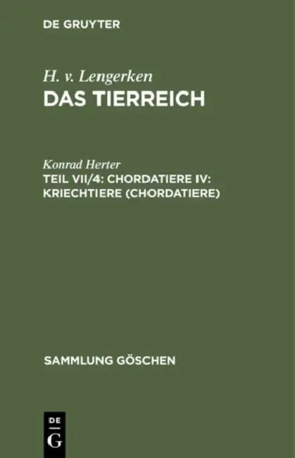 Chordatiere IV: Kriechtiere (Chordatiere) by Konrad Herter