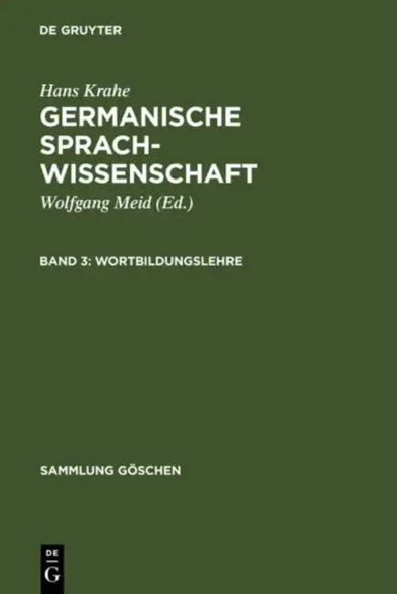 Wortbildungslehre by Hans Krahe