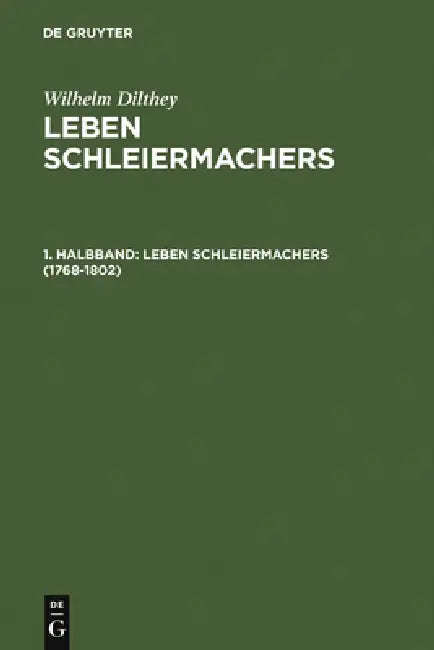 1768-1802 by Wilhelm Dilthey
