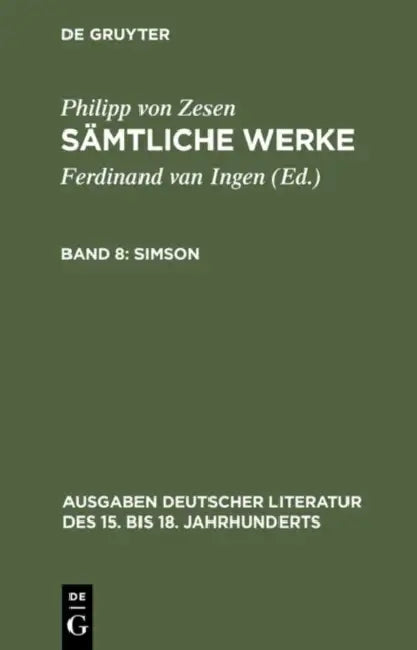 Simson by Philipp Von Zesen, Volker Meid