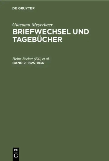 1825-1836 by Heinz Becker, Gudrun Becker