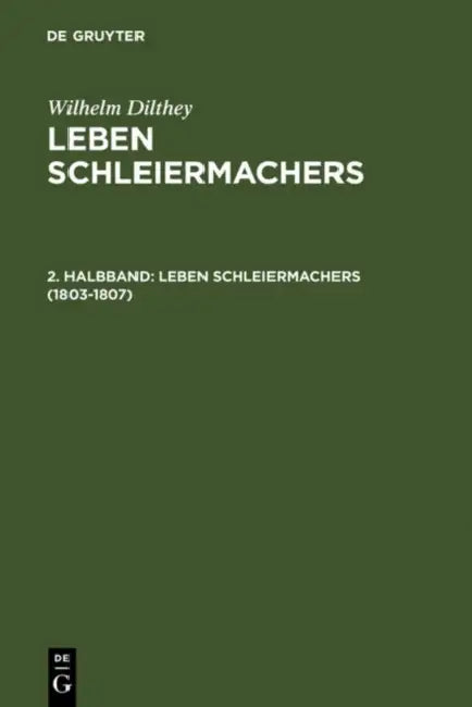 1803-1807 by Wilhelm Dilthey