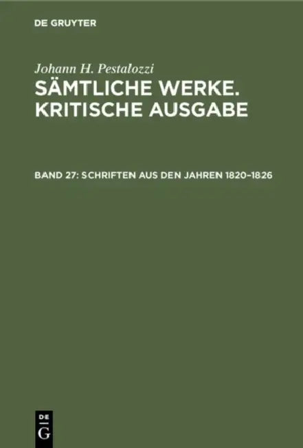 Schriften aus den Jahren 1820-1826 by Emanuel Dejung, Käte Silber