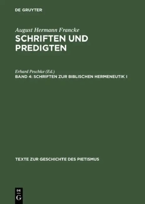 Schriften zur biblischen Hermeneutik I by Erhard Peschke, Udo Sträter, Christian Soboth