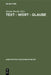 Text - Wort - Glaube by Martin Brecht