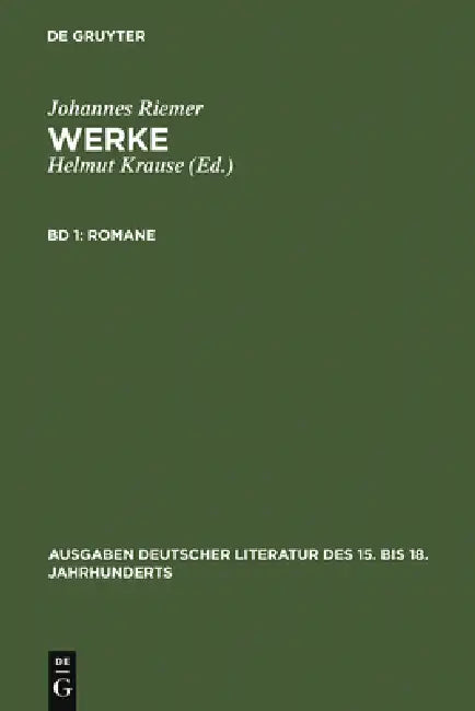 Romane by Johannes Riemer, Helmut Krause