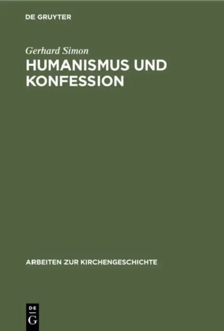 Humanismus und Konfession by Gerhard Simon