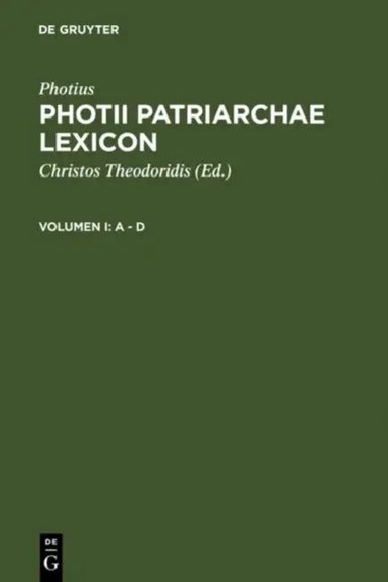 A - D by Christos Theodoridis, Photius