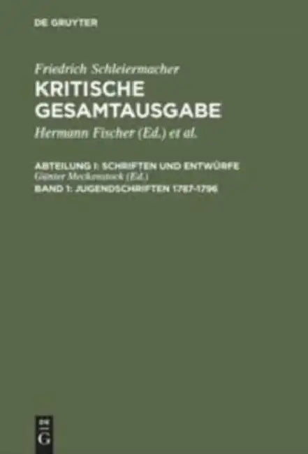 Jugendschriften 1787-1796 by Günter Meckenstock