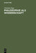 Philosophie ALS Wissenschaft by Christian Topp