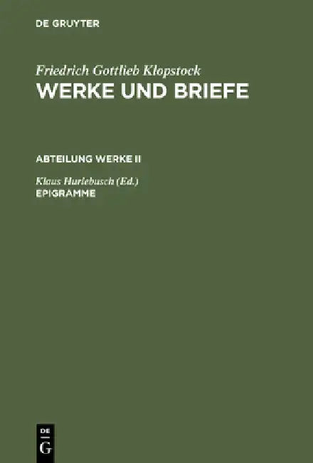 Epigramme by Klaus Hurlebusch