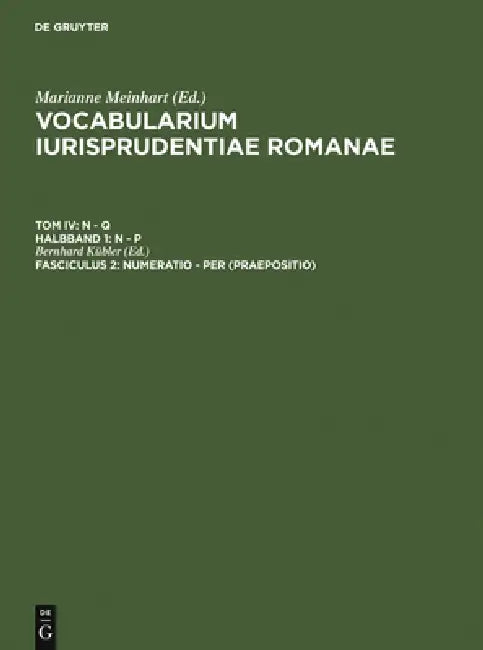 numeratio - per (Praepositio) by Bernhard Kübler