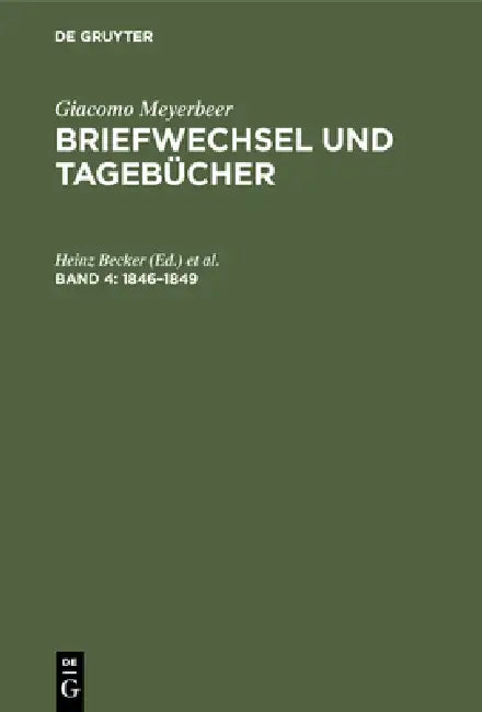 1846-1849 by Heinz Becker, Gudrun Becker