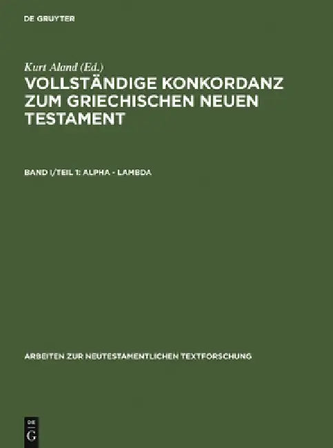 Alpha - Lambda by Kurt Aland, Harald Riesenfeld, Hans-Udo Rosenbaum