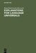 Explanations for Language Universals by Brian Butterworth, Bernard Comrie, Östen Dahl