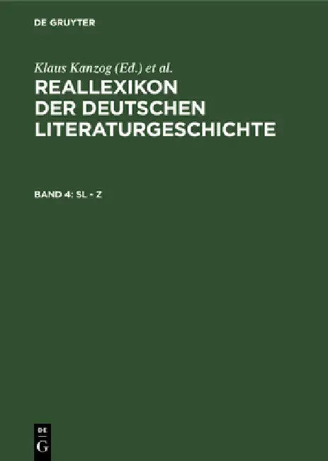 Sl - Z by Klaus Kanzog, Achim Masser