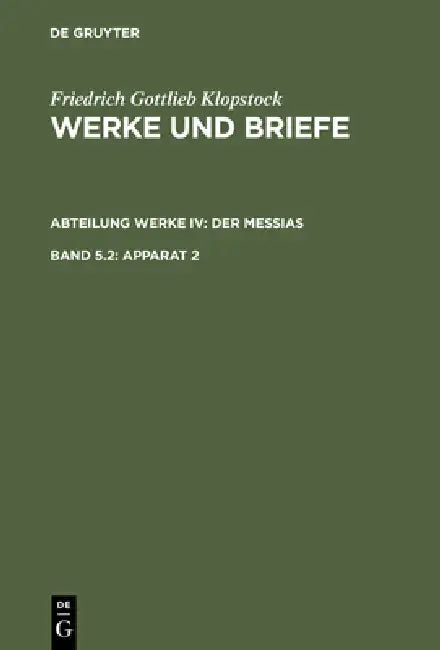 Apparat 2 by Friedrich Gottlieb Klopstock, Elisabeth Höpker-Herberg