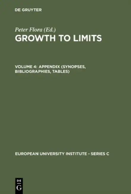 Appendix (Synopses, Bibliographies, Tables) by Peter Flora