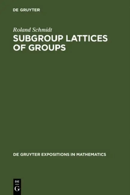 Subgroup Lattices of Groups by Roland Schmidt