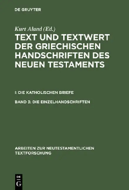 Die Einzelhandschriften by Kurt Aland