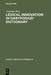 Lexical Innovation in Dasypodius' Dictionary: A Contribution to the Study of the Development of the Early Modern German Lexicon Based on Petrus Dasypo by Jonathan West