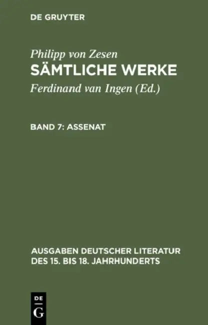 Assenat by Philipp Von Zesen, Ferdinand Van Ingen