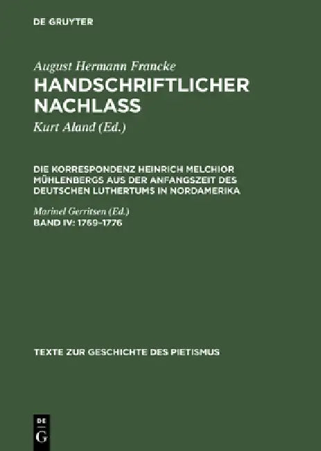 1769 -1776 by August Hermann Francke
