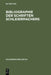Bibliographie Der Schriften Schleiermachers by Wichmann Von Meding
