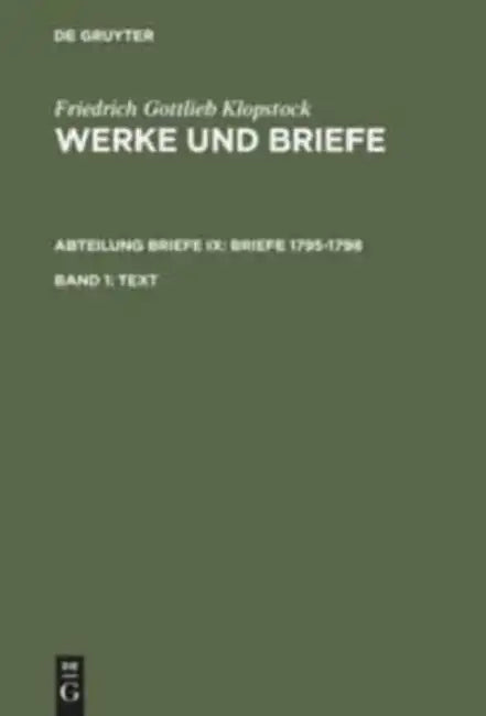 Text by Rainer Schmidt, Friedrich Gottlieb Klopstock, Elisabeth Höpker-Herberg