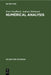 Numerical Analysis by Peter Deuflhard, Andreas Hohmann, F. a. Potra