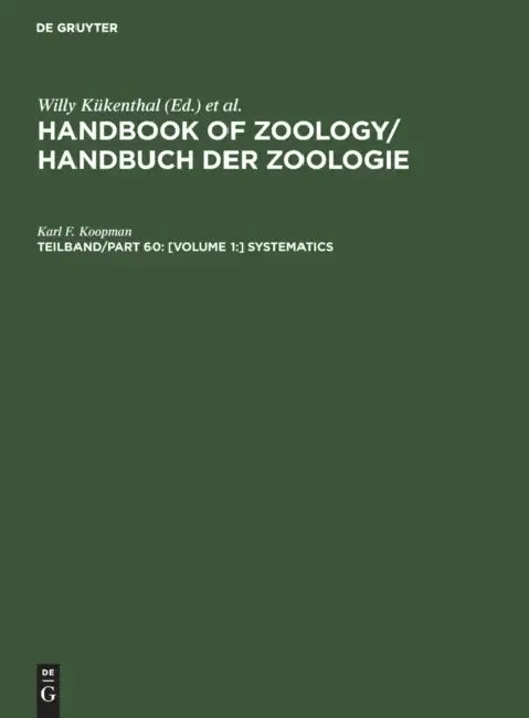 [Volume 1: ] Systematics by Karl F. Koopman
