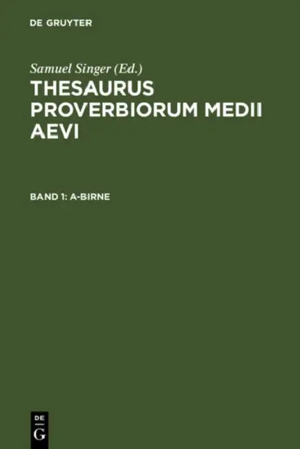 A-Birne by Samuel Singer, Kuratorium Singer Der Sagw