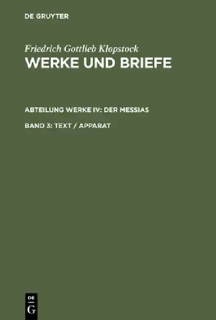 Text / Apparat by Friedrich Gottlieb Klopstock, Elisabeth Höpker-Herberg