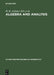 Algebra and Analysis by M. M. Arslanov, A. N. Parshin, I. R. Shafarevich