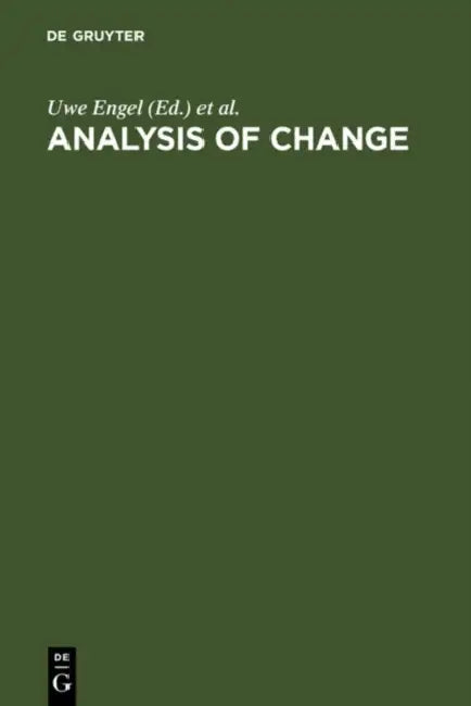 Analysis of Change by Uwe Engel, Jost Reinecke
