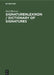 Dictionary of Signatures/Signaturenlexikon: In Cooperation With Claire Pfisterer/Unter Mitarbeit Von Claire Pfisterer by Paul Pfisterer