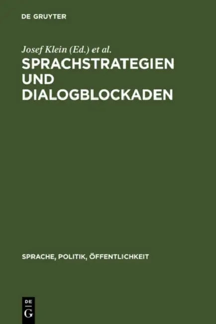 Sprachstrategien und Dialogblockaden by Josef Klein, Hajo Diekmannshenke