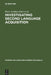 Investigating Second Language Acquisition by Peter Jordens