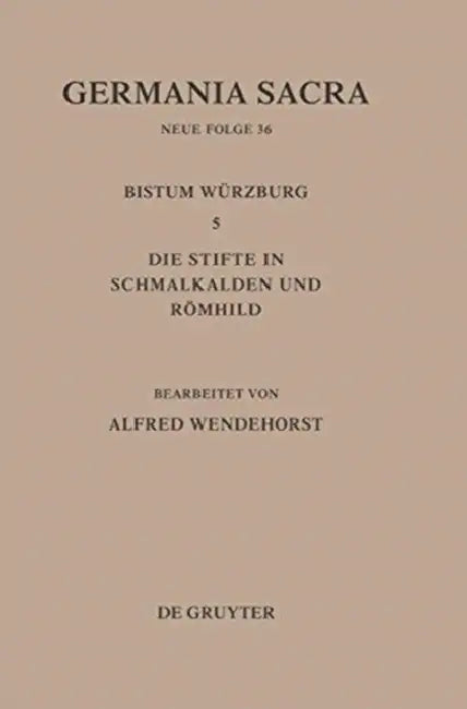 Die Bistümer Der Kirchenprovinz Mainz: Das Bistum Würzburg 5: Die Stifte in Schmalkalden Und Römhild by Alfred Wendehorst