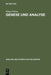 Genese Und Analyse by Klaus Petrus