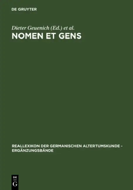 Nomen et gens by Dieter Geuenich, Wolfgang Haubrichs, Jörg Jarnut