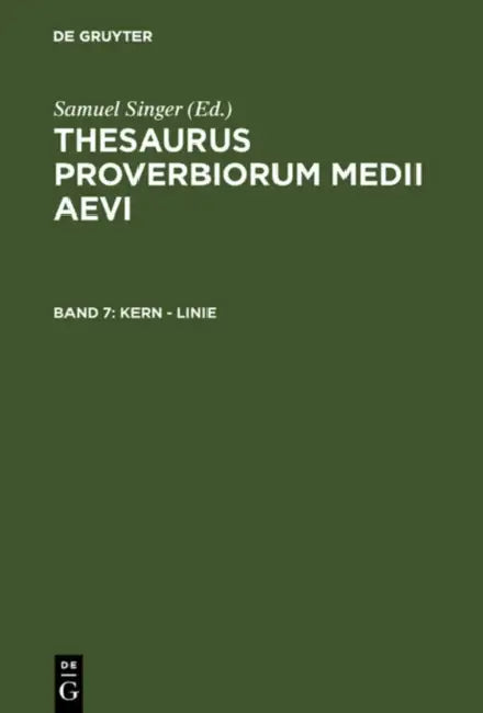 Kern - Linie by Samuel Singer, Kuratorium Singer Der Sagw