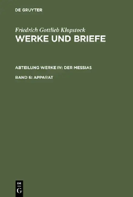 Apparat by Friedrich Gottlieb Klopstock, Elisabeth Höpker-Herberg